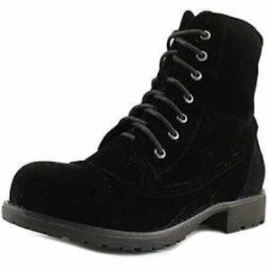 Chinese Laundry  Black Velvet Women’s Combat   Boot 7M